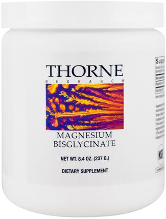 Magnesium Bisglycinate, 8.4 oz (237 g) by Thorne Research, 補充劑，礦物質，甘氨酸鎂 HK 香港