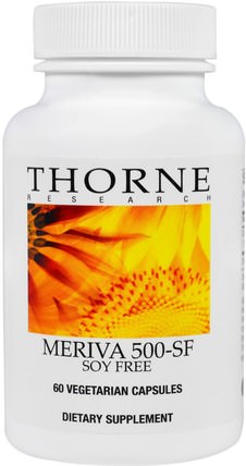 Meriva 500 - SF, Soy Free, 60 Vegetarian Capsules by Thorne Research, 補充劑，抗氧化劑，薑黃素 HK 香港