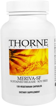 Meriva-SF, Sustained Release - Soy Free, 120 Vegetarian Capsules by Thorne Research, 補充劑，抗氧化劑，薑黃素，meriva phytosome薑黃素 HK 香港