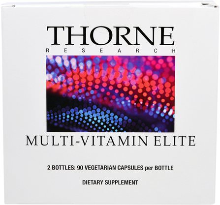 Multi-Vitamin Elite, 2 Bottles, 90 Vegetarian Capsules Per Bottle by Thorne Research, 維生素，多種維生素 HK 香港