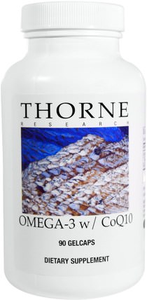 Omega-3 w/CoQ10, 90 Gelcaps by Thorne Research, 補充劑，輔酶q10，coq10，efa omega 3 6 9（epa dha） HK 香港