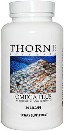 Omega Plus, 90 Gelcaps by Thorne Research, 補充劑，efa omega 3 6 9（epa dha） HK 香港