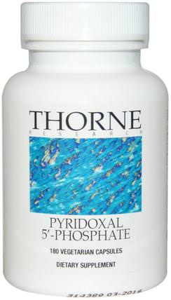 Pyridoxal 5-Phosphate, 180 Vegetarian Capsules by Thorne Research, 維生素，維生素b，維生素b6 - 吡哆醇，p 5 p（吡哆醛5磷酸鹽） HK 香港