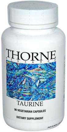 Taurine, 90 Vegetarian Capsules by Thorne Research, 補充劑，氨基酸，牛磺酸 HK 香港