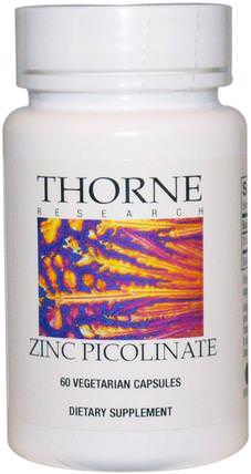 Zinc Picolinate 15 mg, 60 Vegetarian Capsules by Thorne Research, 補品，礦物質，鋅 HK 香港