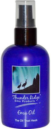Emu Oil, 4 fl oz (112.50 ml) by Thunder Ridge Emu Products, 健康，皮膚，鴯oil油 HK 香港