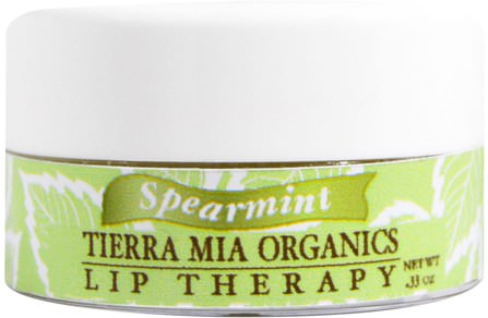 Raw Goat Milk Lip Therapy, Spearmint.33 oz by Tierra Mia Organics, 洗澡，美容，唇部護理，唇膏 HK 香港