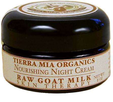 Raw Goats Milk Skin Therapy, Nourishing Night Cream, 2 oz by Tierra Mia Organics, 健康，皮膚，晚霜，美容，面部護理，面霜，乳液 HK 香港