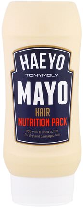 Haeyo Mayo Hair Nutrition Pack, 250 ml by Tony Moly, 洗澡，美容，頭髮，頭皮，洗髮水，護髮素 HK 香港
