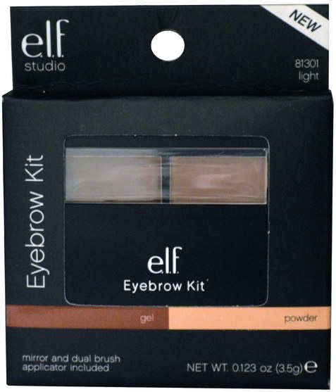 工具/刷子，臉 - E.L.F. Cosmetics, Eyebrow Kit, Light, 0.123 oz (3.5 g)