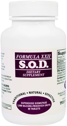 S.O.D. Superoxide Dismutase, 90 Tablets by TPCS, 補充劑，超氧化物歧化酶sod glisodin HK 香港
