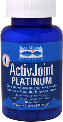 ActivJoint Platinum, 90 Tablets by Trace Minerals Research, 補品，礦物質，微量元素，健康，骨骼，骨質疏鬆症，關節健康 HK 香港