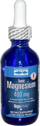 Ionic Magnesium, 400 mg, 2 fl oz (59 ml) by Trace Minerals Research, 補品，礦物質，鎂 HK 香港