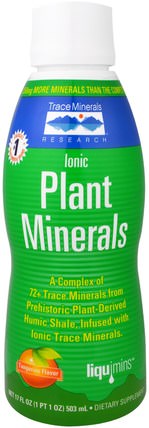 Ionic Plant Minerals, Tangerine Flavor, 17 fl oz (503 ml) by Trace Minerals Research, 補品，礦物質，液體礦物質，微量礦物質 HK 香港