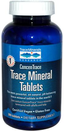 Trace Mineral Tablets, 300 Tablets by Trace Minerals Research, 補品，礦物質，微量元素 HK 香港