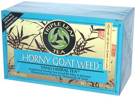 Horny Goat Weed, Caffeine-Free, 20 Tea Bags, 1.4 oz (40 g) by Triple Leaf Tea, 健康 HK 香港