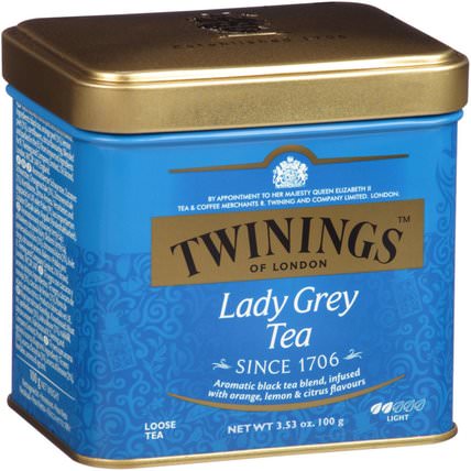 Lady Grey Loose Tea, 3.53 oz (100 g) by Twinings, 食物，涼茶，紅茶 HK 香港
