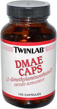 DMAE Caps, 100 Capsules by Twinlab, 補充劑，dmae液體和標籤 HK 香港