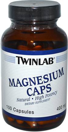 Magnesium Caps, 400 mg, 100 Capsules by Twinlab, 補品，礦物質，氧化鎂 HK 香港