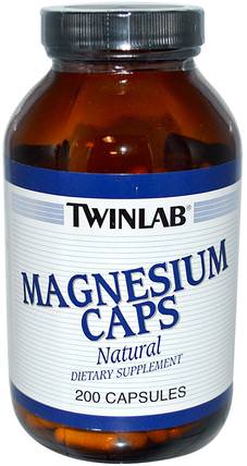 Magnesium Caps, 400 mg, 200 Capsules by Twinlab, 補品，礦物質，氧化鎂 HK 香港