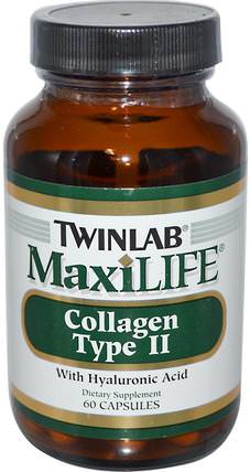 MaxiLife, Collagen Type II, 60 Capsules by Twinlab, 健康，骨骼，骨質疏鬆症，II型膠原蛋白 HK 香港