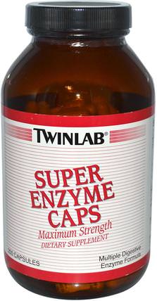 Super Enzyme Caps, 200 Capsules by Twinlab, 補充劑，消化酶 HK 香港