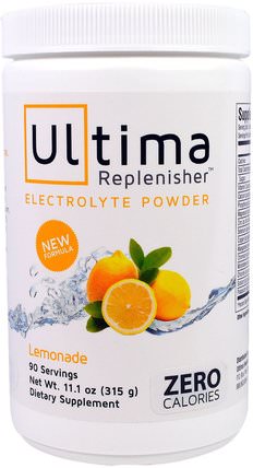 Ultima Replenisher Electrolyte Powder, Lemonade, 11.1 oz (315 g) by Ultima Health Products, 運動，電解質飲料補水 HK 香港