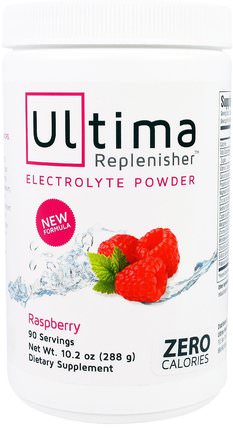 Ultima Replenisher Electrolyte Powder, Raspberry, 10.2 oz (288 g) by Ultima Health Products, 運動，電解質飲料補水 HK 香港