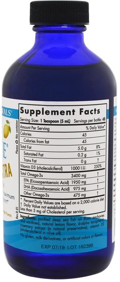 健康 - Nordic Naturals, Ultimate Omega Xtra, Lemon, 8 fl oz (237 ml)