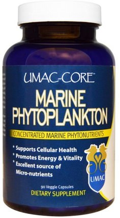 Marine Phytoplankton, 90 Veggie Caps by Umac-Core, 補充劑，海洋浮游植物，藻類各種 HK 香港