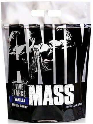 Animal Mass, Vanilla, 5.09 lb (2.3 kg) by Universal Nutrition, 運動，體重增加 HK 香港