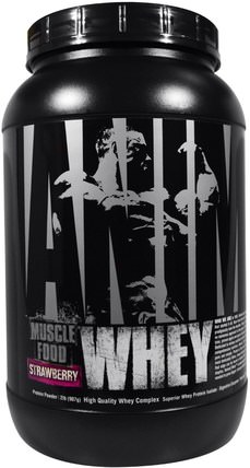 Animal Muscle Food, Whey, Strawberry, 2 lb (907 g) by Universal Nutrition, 運動，運動，肌肉 HK 香港