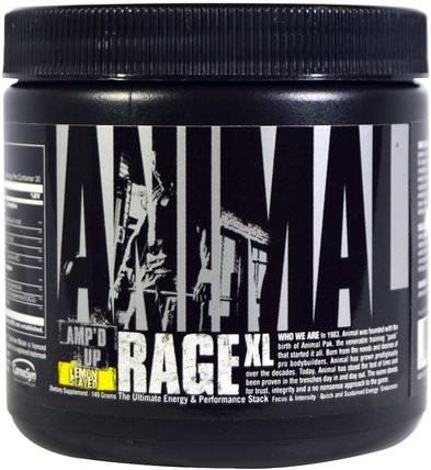Animal, Rage XL, Ampd Up, Lemon Slayed, 149 g by Universal Nutrition, 能量，運動，鍛煉 HK 香港