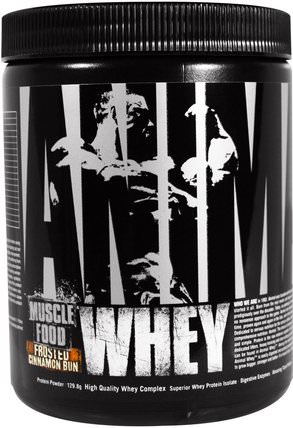 Animal Whey, Muscle Food, Frosted Cinnamon Bun, 129.8 g by Universal Nutrition, 運動，運動，肌肉 HK 香港