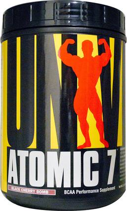 Atomic 7, BCAA Performance Supplement, Black Cherry Bomb, 2.2 lb (1 kg) by Universal Nutrition, bcaa（支鏈氨基酸），運動，運動，肌肉 HK 香港