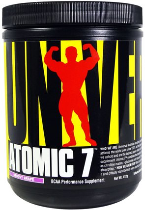 Atomic 7, BCAA Performance Supplement, Groovy Grape, 412 grams by Universal Nutrition, bcaa（支鏈氨基酸），運動，鍛煉，運動 HK 香港