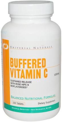 Buffered Vitamin C, 1000 mg, 100 Tablets by Universal Nutrition, 維生素C，維生素C緩衝 HK 香港