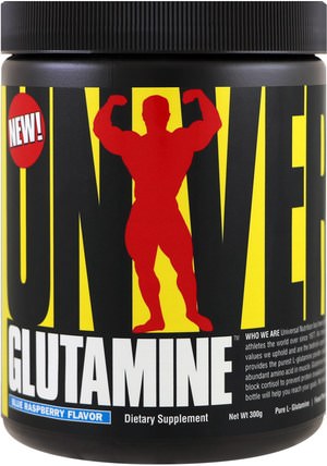 Glutamine, Blue Raspberry, 300 g by Universal Nutrition, l谷氨酰胺，補充劑，l谷氨酰胺粉，氨基酸 HK 香港