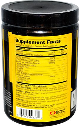 Ripped Fast, Advanced, High Potency Fat Burner, 120 Capsules by Universal Nutrition, 減肥，飲食，脂肪燃燒器 HK 香港