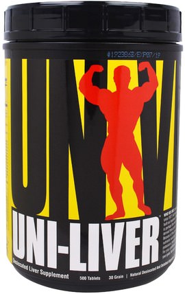 Uni-Liver, Desiccated Liver Supplement, 500 Tablets by Universal Nutrition, 補品，肝製品 HK 香港