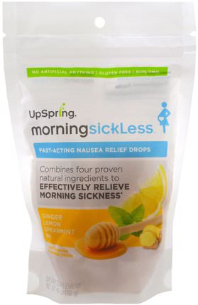 Morning SickLess, Ginger Lemon Drops, 4 oz (112 g) by UpSpring, 健康，懷孕 HK 香港