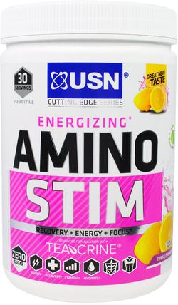 Energizing, Amino Stim, Pink Lemonade, 11.64 oz (330 g) by USN, 健康 HK 香港