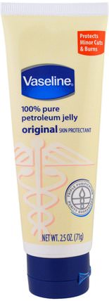100% Pure Petroleum Jelly, Original Skin Protectant, 2.5 oz (71 g) by Vaseline, 洗澡，美容，潤膚露，傷害燒傷 HK 香港