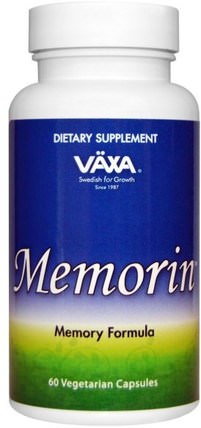 Memorin, 60 Veggie Caps by Vaxa International, 補品，順勢療法，注意力缺陷障礙，添加，adhd，大腦，記憶 HK 香港