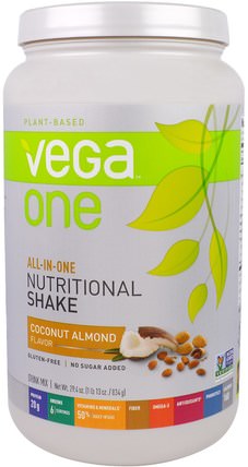 All-In-One Nutritional Shake, Coconut Almond, 29.4 oz (834 g) by Vega, 健康 HK 香港
