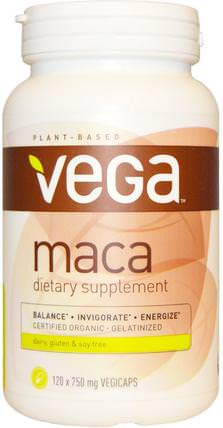 Maca, 750 mg, 120 Veggie Caps by Vega, 補充劑，adaptogen，男性，瑪卡 HK 香港
