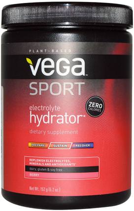 Sport, Electrolyte Hydrator, Berry, 5.2 oz (152 g) by Vega, 運動，電解質飲料補水 HK 香港