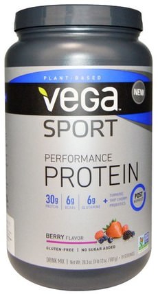 Sport Performance Protein, Berry Flavor, 28.3 oz (801 g) by Vega, 運動，運動，蛋白質 HK 香港