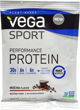 Sport Performance Protein, Mocha, 1.5 oz (43 g) by Vega, 健康 HK 香港