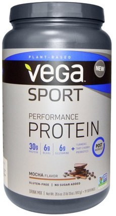 Sport Performance Protein, Mocha Flavor, 28.6 oz (812 g) by Vega, 運動，運動，蛋白質 HK 香港